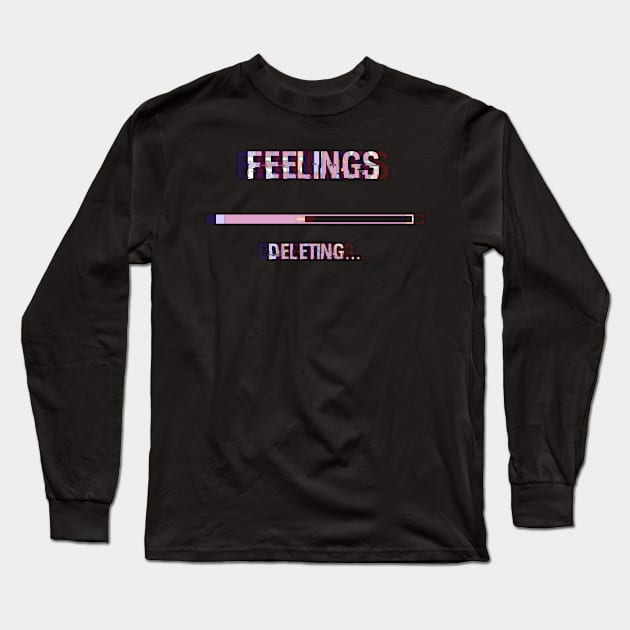 Deleting Feelings Long Sleeve T-Shirt by MigiDesu